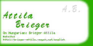 attila brieger business card